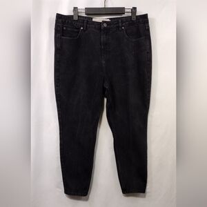 Soft Surroundings High Rise Skinny Jeans Womens 14P Black Boho Retro 90s Y2K